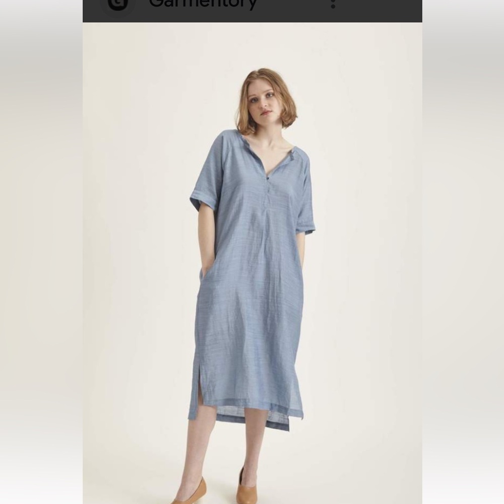 Blue V-Neck Midi Dress by Humanoid
